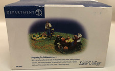 Dept 56 Preparing For Halloween Snow Village Set  #54982 With Box picture