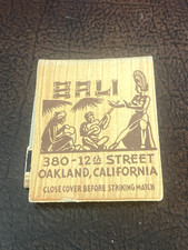 Bali Oakland California Cocktail Lounge Tiki Matchbook picture
