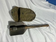 WWII US M1943 Folding Entrenching Tool Shovel US WOOD 1944 Carrier E-Tool picture