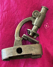 Antique Vintage Metal Microscope Magnifying Instrument Part Objective Lens picture