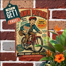 Retro Paperboy Classic Video Game Arcade Room Metal Tin Sign Decor picture
