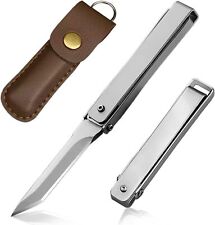 Folding Knife with Sheath Pouch Small Pocket Knives for Outdoor Camping picture