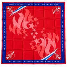 VTG 1996 Delta Airlines Atlanta Olympics Silk Crew Scarf Flight Attendant NOS picture