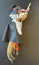 Vintage 1970's Norwegian Kitchen Witch Hanging Good Luck Charm Doll Cottage Gift picture