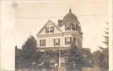 FINE VICTORIAN HOUSE larchmont ny c1910 real photo postcard rppc new york picture