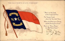 NC North Carolina Flag c1900s-10s Vintage Postcard picture