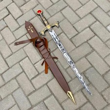 Hand Forged Once Upon a Time Excalibur Replica Sword: High Carbon Steel Cosplay  picture