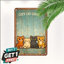 vintage cats illustration colorful four cat group rustic picture