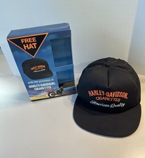 Vintage Harley Davidson Cigarettes Hat American Quality Snapback Trucker Cap USA picture