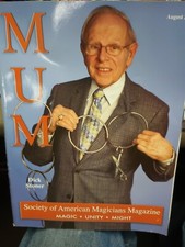 Dick Stoner MUM Society of American Magicians Magazine Issue August 2008 picture