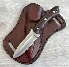 Fixed Blade Hunting Knife Rosewood Handle Full Tang Bushcraft Scout Carry Sheath picture