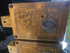 1885 DIEBOLD Safe & Lock Co Brass Anti Dynamite Bank Vault Timer RARE Antique picture