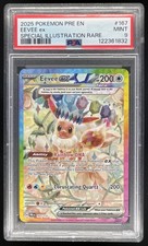 2025 Pokemon Prismatic Evolutions #167/131 Eevee ex PSA 9 picture