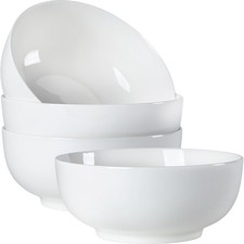 40 oz Large Soup Bowl, Pho Bowls, 7-Inch Off-White Porcelain Bowls Set of 4 picture