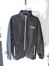 Black Fleece Nub Cigar Jacket w/2 Zippered Pockets/Zippered Front 