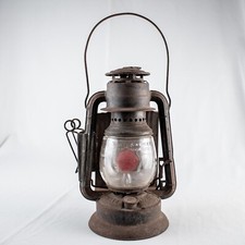 Antique 1880s Handmade Dietz Little Wizard NY Old Western Wagon Lantern picture
