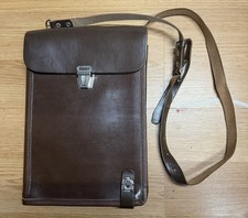 Vintage Leather Bag Military Army USSR officer Soviet Combat Case Tablet Rare  picture