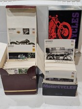 Set of 2 Atlas Editions Motorcycle Trading Info Cards Box Sets - With Dividers  picture