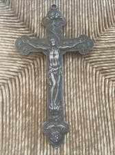 VINTAGE GORHAM STERLING SILVER CROSS CRUCIFIX 275.7 GRAMS 9”X5” picture