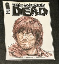Image Comics The Walking Dead 109 Daryl Dixon Sketch Cover Artist Chris Ring picture