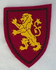 Vintage Heraldic Lion Maroon Felt Patch picture