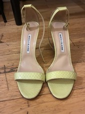 RARE Y2K SATC Era Manolo Blahnik Chaos Snakeskin Sandals Good Condition picture