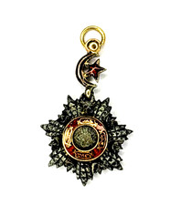 Turkey Ottoman Order of Medjidie Miniature Medal 19th Century Silver Gold Enamel picture