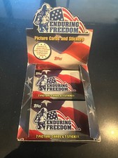 Lot of 14 Unopened and Sealed 2001 Topps Enduring Freedom Packs with Box picture
