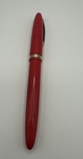 Vintage Sheaffer 14K Gold Nib Red Fountain Pen -Touchdown / Snorkel System As-Is picture