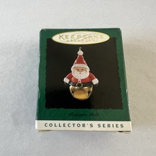 Vintage Hallmark Keepsake Christmas Ornament Christmas Bells Santa 1996 NIB picture