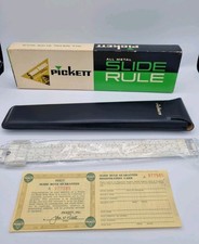 Ultra Rare Pickett Model 1084 T All Metal Slide Rule 5 Moon Flights  picture