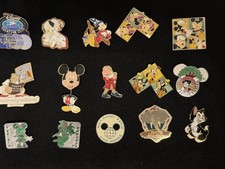 Lot Of 15 Vintage Disney Pins Mickey Minnie Grumpy 101 Dalmatian Animal Kingdom picture