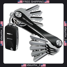 KeySmart Key Organizer for Up to 14 Keys, Aircraft-Grade Aluminum, Black picture