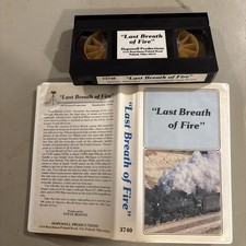 Super Rare Last Breath of Fire Steam Locomotives VHS 1987 Trains GTW 3740 picture