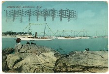 Larchmont NY Regatta Day Steam Yachts Undivided Back Postcard 1905 Posted picture