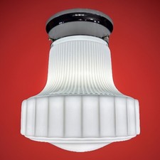 Antique/Vintage  1920’s-1930's Art Deco Nouveau White Milk Glass Light Fixture picture