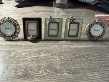 5 Vtg Jay Strongwater Neiman Marcus Mini Frame Enamel Crystal Easel Clip Bear picture