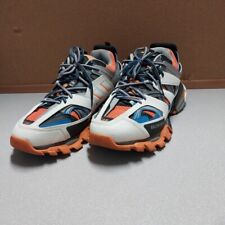 Balenciaga Track White Orange Blue Gray Leather & Mesh Sneakers, Mens Sz 13 picture
