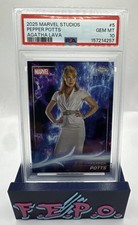 2025 Topps Chrome Marvel Studios Agatha Lava Iron Man Pepper Potts 11/150 PSA 10 picture