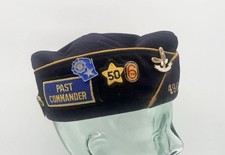 Vintage Wisconsin American Legion Hat Post 496 Sherwood WI Past Commander Pins picture