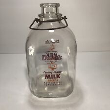 Vintage Dean’s Country Charm Glass Milk Bottle One Gallon - Double Sided - picture