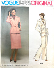 VOGUE Paris Original Pierre Balman Pant Suit Skirt Pattern VOGUE 1601 Sz18 UNCUT picture