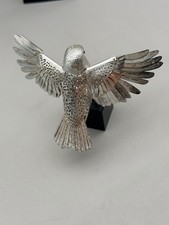 Christofle France Lumiere D’Argent Silver Plate Nuthatch Bird Marble Base Boxed picture