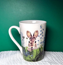 Fab Funky Bunny Rabbit Tall Coffee Mug Paper Products Design Bone China  picture