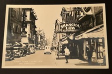 Vintage RPPC 1930s California San Francisco China Town Shops Street Cars picture