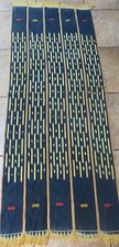 Vintage African,Baule Indigo Dyed Ikat, Strip Woven Scarf/58”x 23