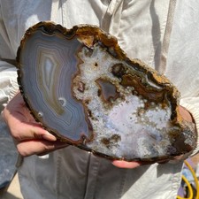 1300G Natural Banded striped agate quartz crystal rough mineral specimen Reiki picture