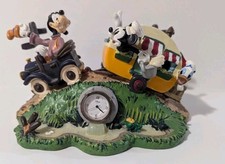 Vintage Disney Parks Mickey Mouse Camper Trailer Clock Goofy Donald Duck Caravan picture