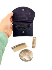 Vintage Majestic Compact & Comb Set – Velvet Case Classic Collectible Vanity Set picture