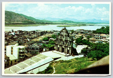 c1980s Ruins St. Paul's Macau China Macao Bird's Eye View Postcard picture